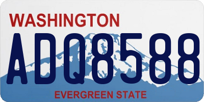 WA license plate ADQ8588
