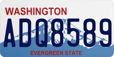 WA license plate ADQ8589