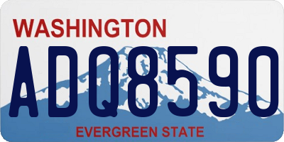 WA license plate ADQ8590
