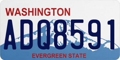 WA license plate ADQ8591