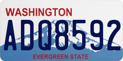 WA license plate ADQ8592