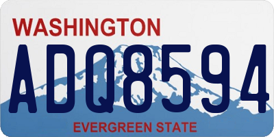 WA license plate ADQ8594