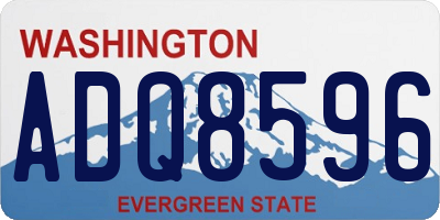 WA license plate ADQ8596