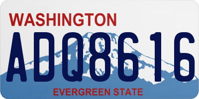 WA license plate ADQ8616
