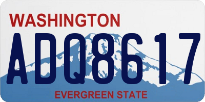 WA license plate ADQ8617