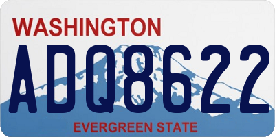 WA license plate ADQ8622