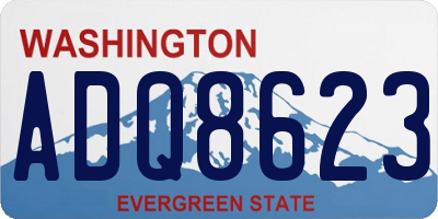 WA license plate ADQ8623