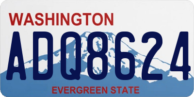 WA license plate ADQ8624