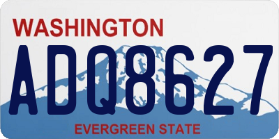 WA license plate ADQ8627