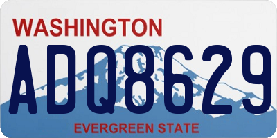 WA license plate ADQ8629