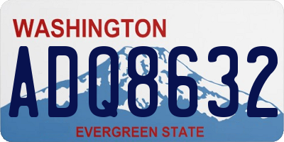 WA license plate ADQ8632