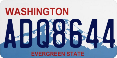 WA license plate ADQ8644