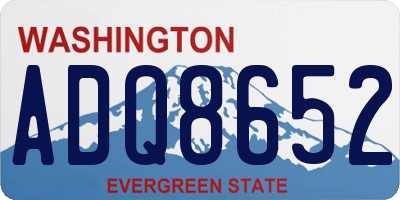 WA license plate ADQ8652
