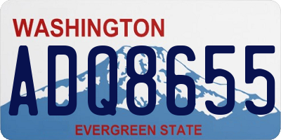 WA license plate ADQ8655