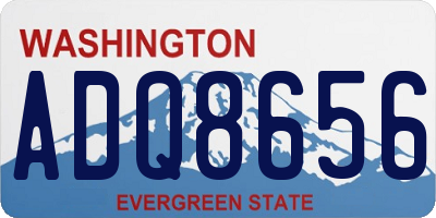 WA license plate ADQ8656