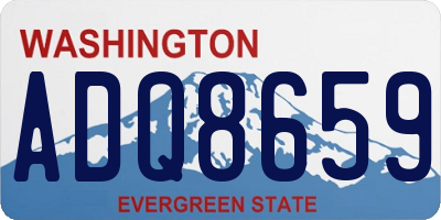 WA license plate ADQ8659