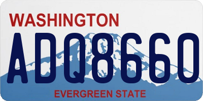WA license plate ADQ8660
