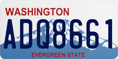 WA license plate ADQ8661