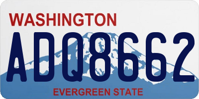 WA license plate ADQ8662