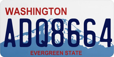 WA license plate ADQ8664