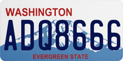 WA license plate ADQ8666