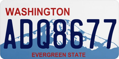 WA license plate ADQ8677