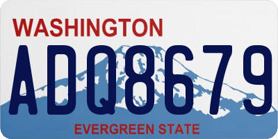 WA license plate ADQ8679