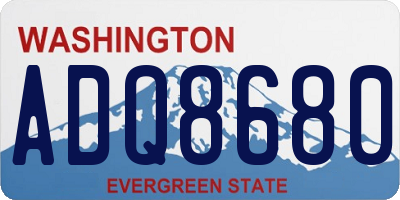 WA license plate ADQ8680