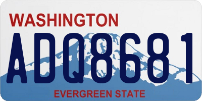 WA license plate ADQ8681