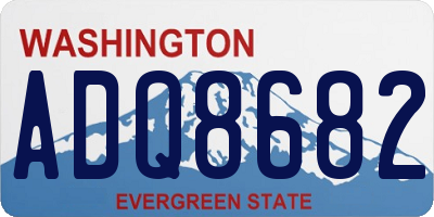 WA license plate ADQ8682