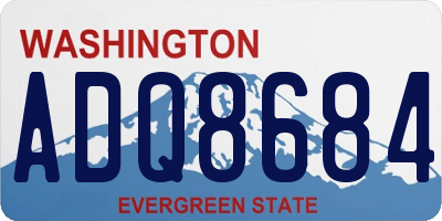 WA license plate ADQ8684