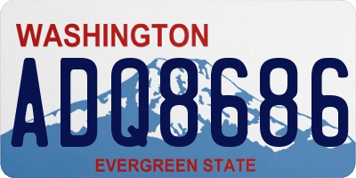 WA license plate ADQ8686
