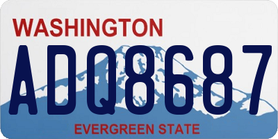 WA license plate ADQ8687