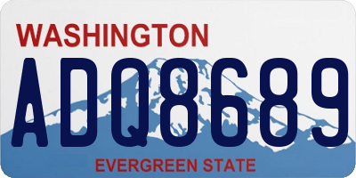WA license plate ADQ8689