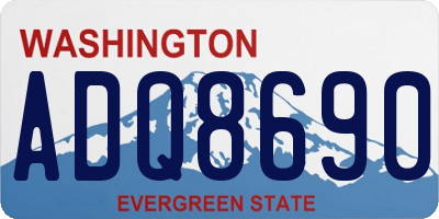 WA license plate ADQ8690