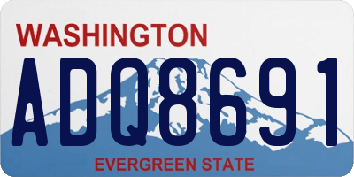 WA license plate ADQ8691