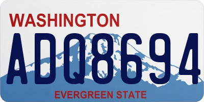 WA license plate ADQ8694