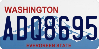 WA license plate ADQ8695