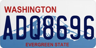 WA license plate ADQ8696