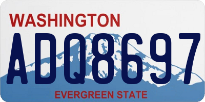 WA license plate ADQ8697