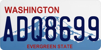 WA license plate ADQ8699