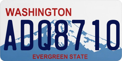 WA license plate ADQ8710