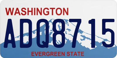 WA license plate ADQ8715