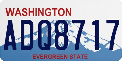 WA license plate ADQ8717