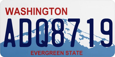 WA license plate ADQ8719