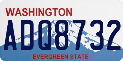 WA license plate ADQ8732