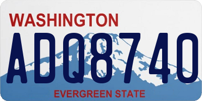 WA license plate ADQ8740