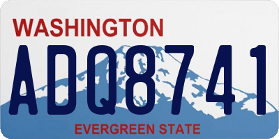 WA license plate ADQ8741