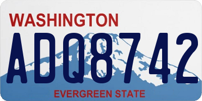 WA license plate ADQ8742