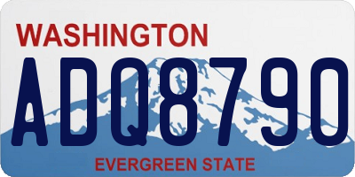 WA license plate ADQ8790